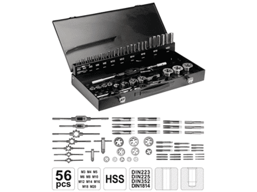 Juego de machos y terrajas M3-M20