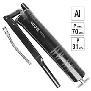 Engrasadora manual aluminio de palanca con boquilla rígida ( Capac. 500cc. )