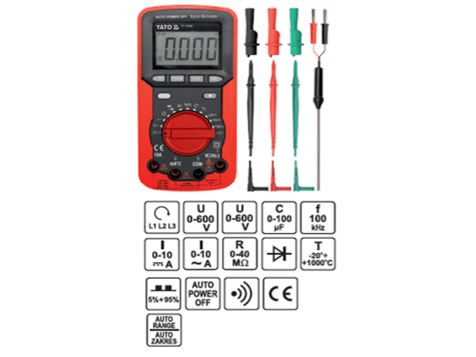 Multitester digital de 4 pines