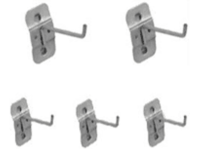 JUEGO DE 5 GANCHOS METÁLICOS PARA PANEL PERFORADO YT08936
