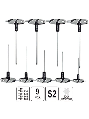 Juego de Llaves Torx de Seguridad en T, 9 Piezas