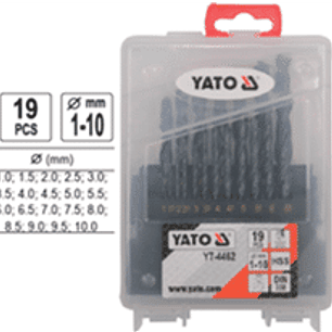 Set de brocas acero, 19 piezas, 1, 1