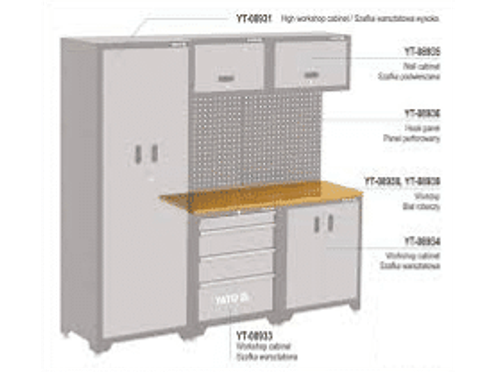 ENCIMERA ESTÁNDAR DE MADERA PARA DOS MÓDULOS 1320 x 457 x 22 mm NO SE VENDEN POR SEPARADO