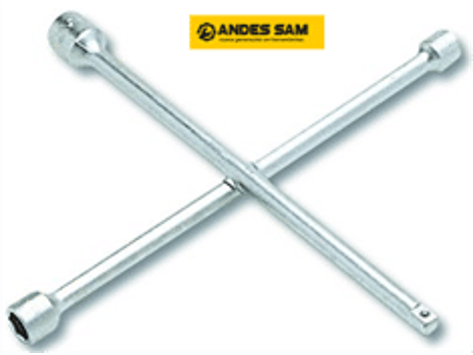 Llave de rueda tipo cruz 17, 19, 21 mm y cuadrante de 1/2