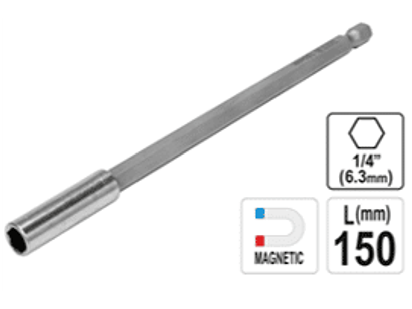 PORTA PUNTAS MAGNETICO 1/4 x 150 mm
