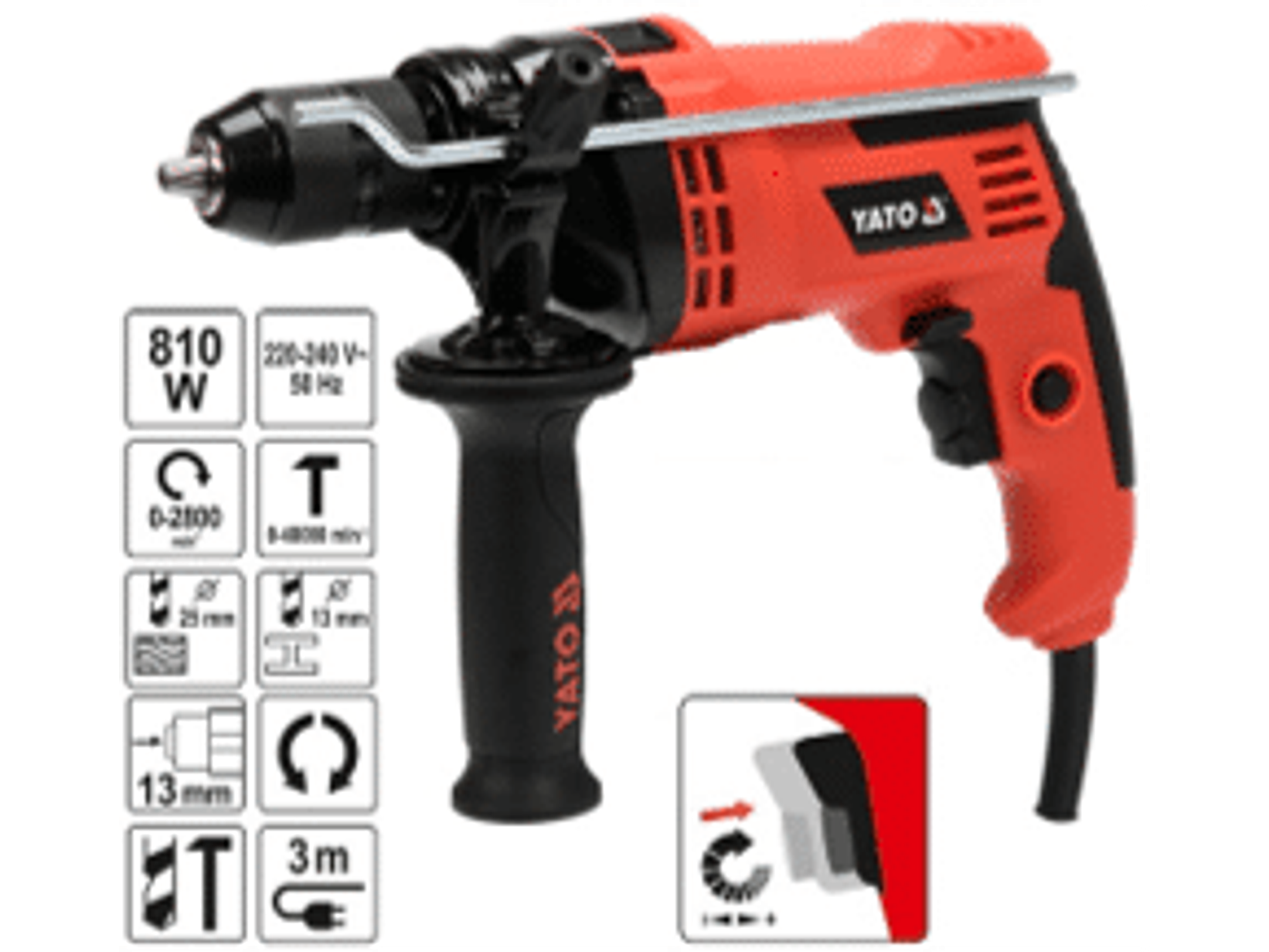 Taladro con percutor mandril de 1/2