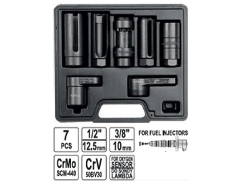 Juego de dados para sensores de oxígeno e inyección diesel