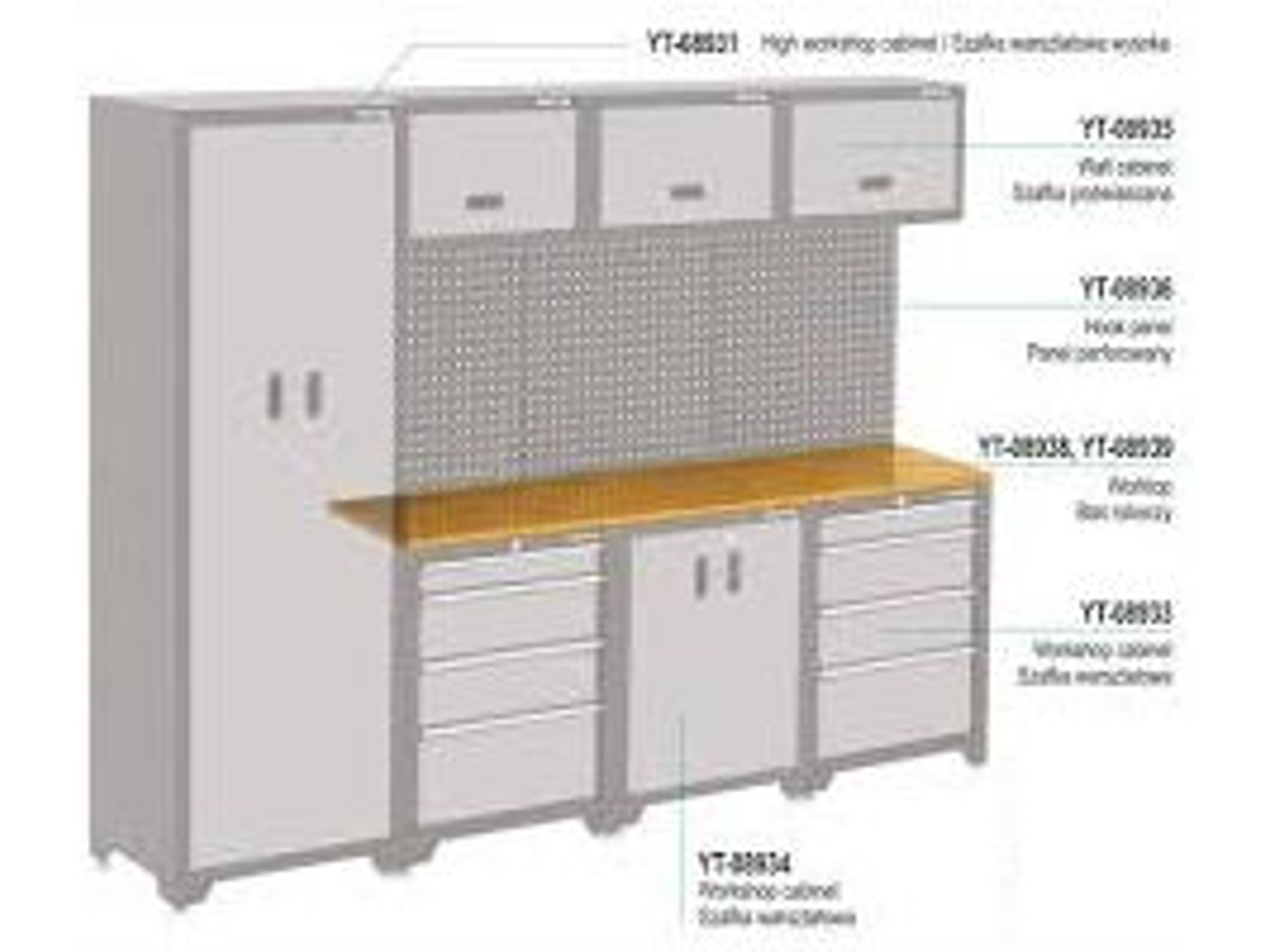 ENCIMERA ESTÁNDAR DE MADERA PARA TRES MÓDULOS 1980 x 457 x 22 mm