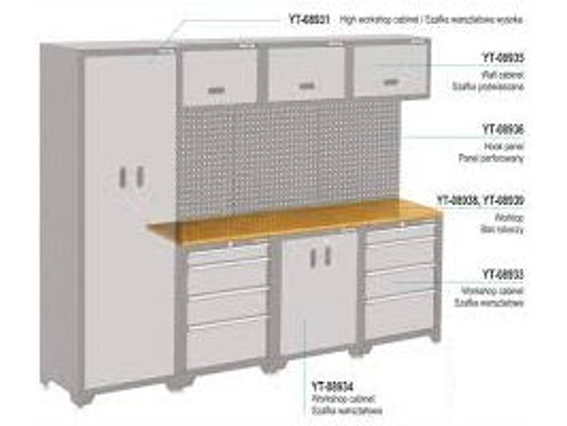 ENCIMERA ESTÁNDAR DE MADERA PARA TRES MÓDULOS 1980 x 457 x 22 mm