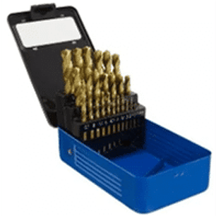 Juego de brocas de acero rápido HSS aleación de cobalto recubiertos con capa de nitrato de Titanio