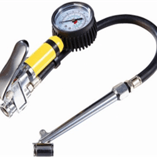 Pistola infladora con manómetro de uso pesado