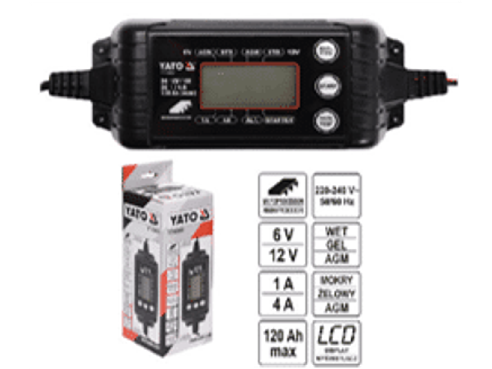 Cargador de baterías 4 en 1