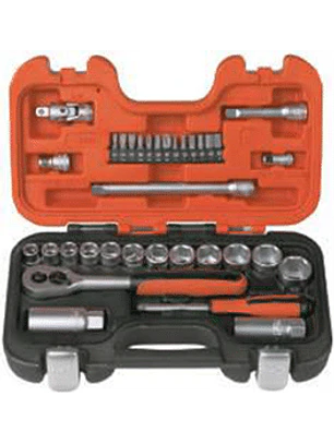 Juegos de dados 3/8” hexagonales, Juego dados 34 piezas S330