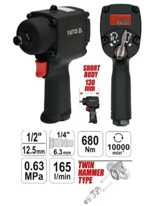 Llave impacto mini cuadrante 1/2