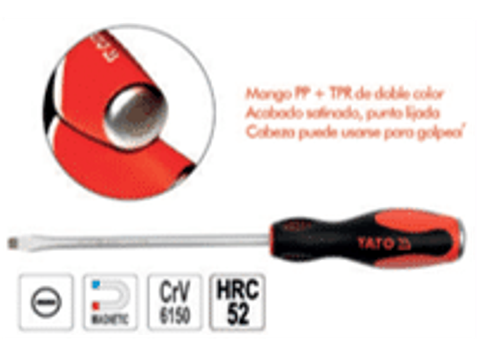 Destornillador paleta barra hexagonal de golpe 6 x 250mm