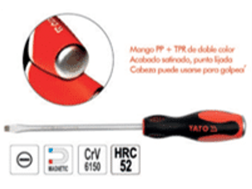 Destornillador paleta barra hexagonal de golpe 6 x 250mm