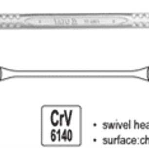 Llave de dado poligonal articulada 12x13 mm