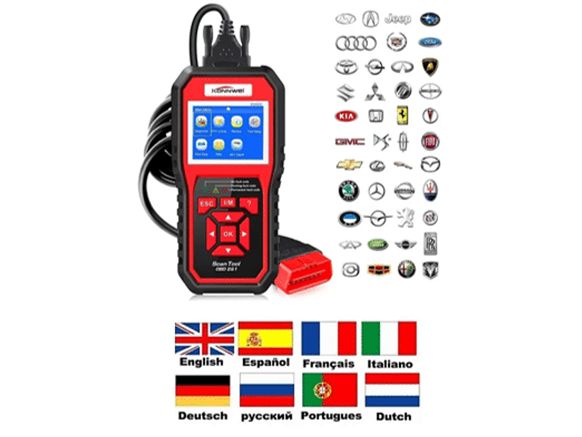 SCANNER AUTOMOTRIZ. lector de códigos automotrices KW850 OBDII