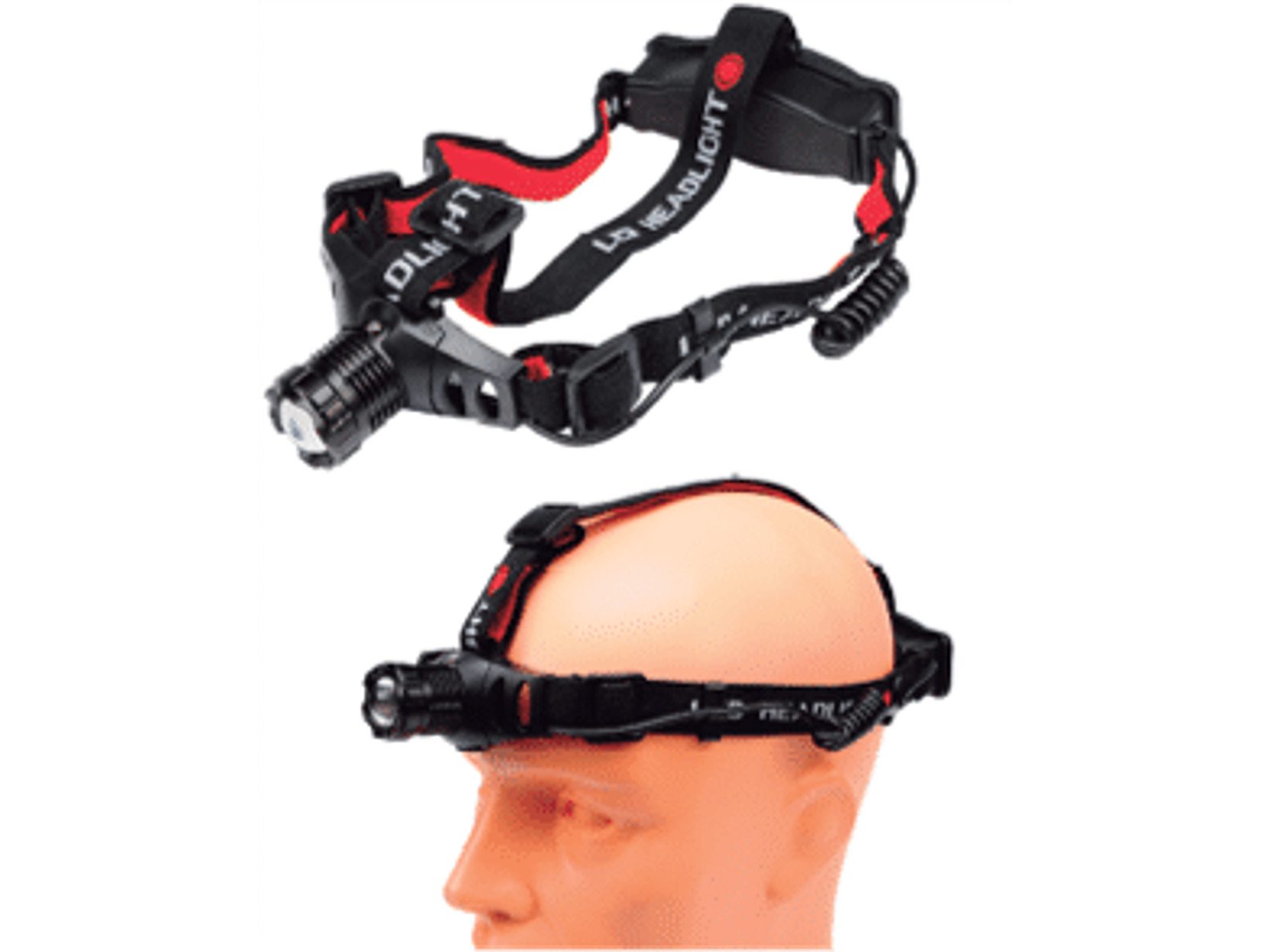 Linterna frontal de metal ligero con diodo CREE 3W de alta potencia