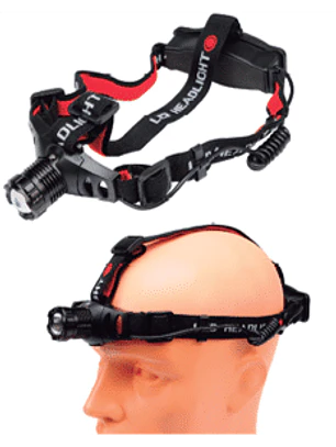 Linterna frontal de metal ligero con diodo CREE 3W de alta potencia