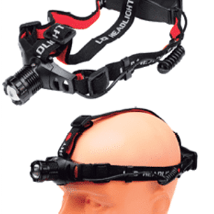 Linterna frontal de metal ligero con diodo CREE 3W de alta potencia