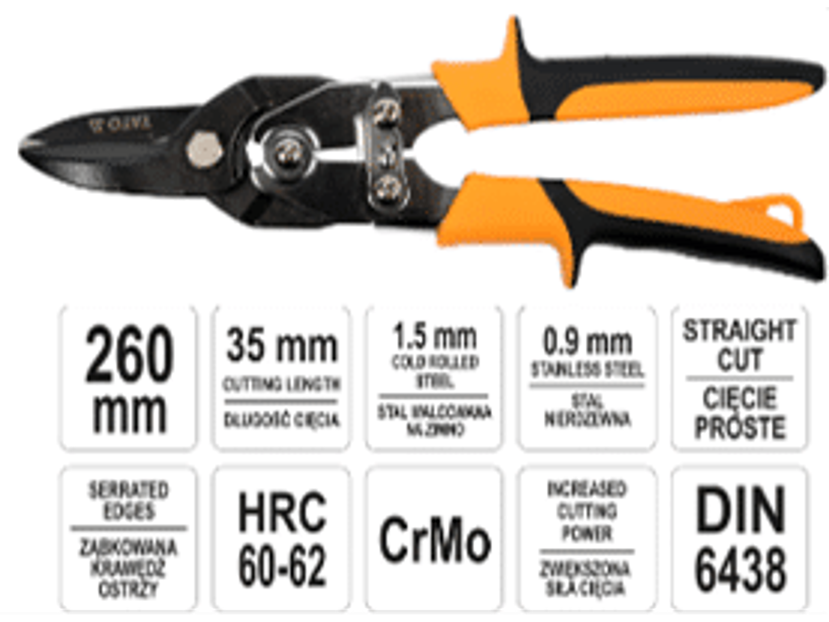 Tijera corta hojalata profesional.