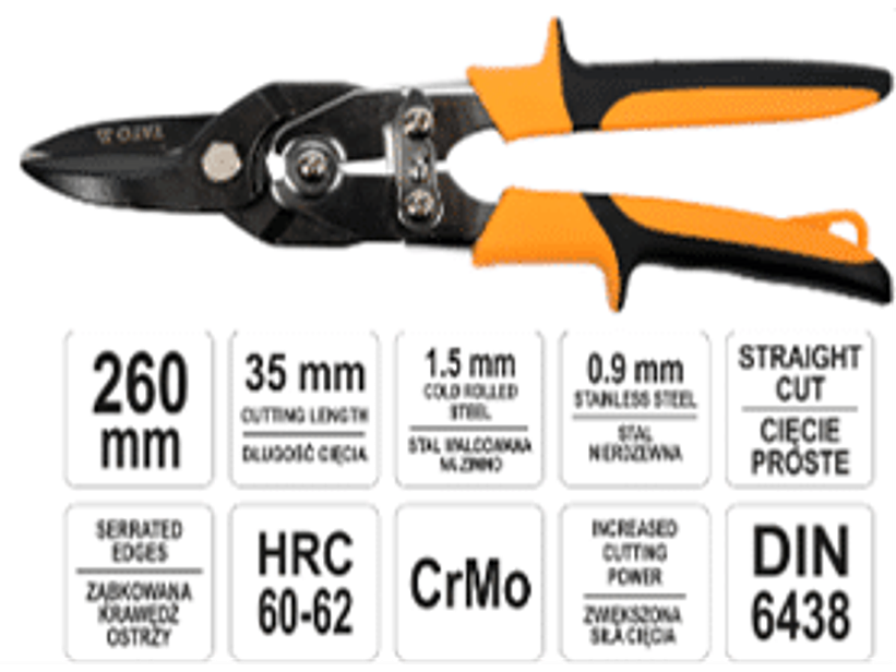 Tijera corta hojalata profesional.