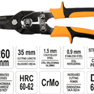 Tijera corta hojalata profesional.