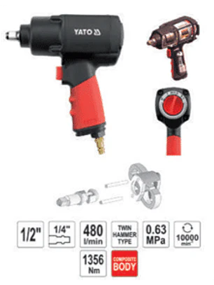 Llave impacto EXTRA POTENCIA cuadrante 1/2