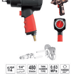 Llave impacto EXTRA POTENCIA cuadrante 1/2