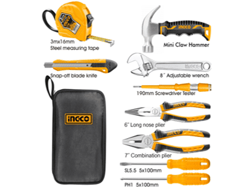 JUEGO HERRAMIENTAS MANUALES 9 PZAS