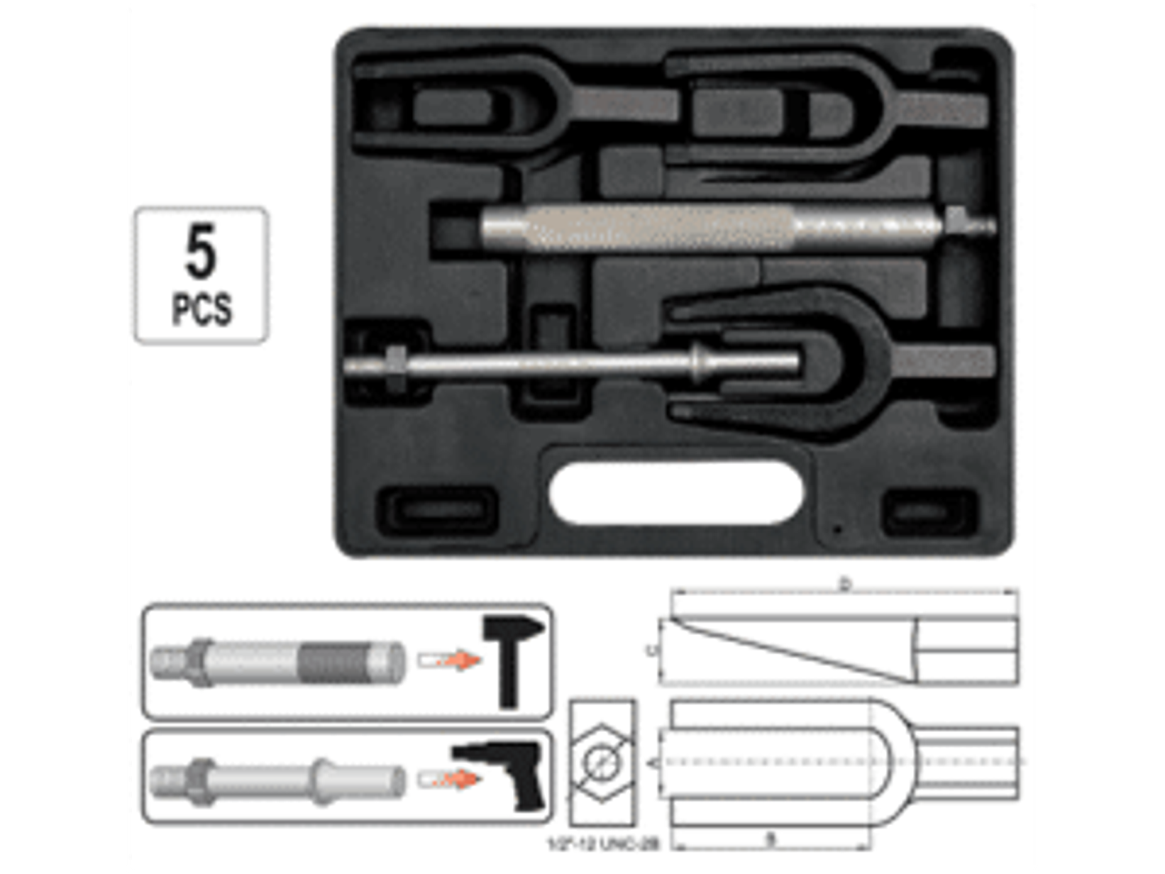 Juego de extractores de rótulas de dirección