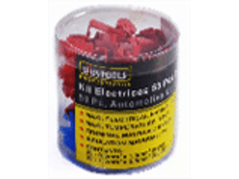 Kit de 50 empalmadores eléctricos (rojos y azules)