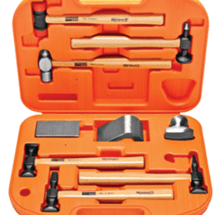 Set desabollador. 9 piezas. Moldes y martillos.