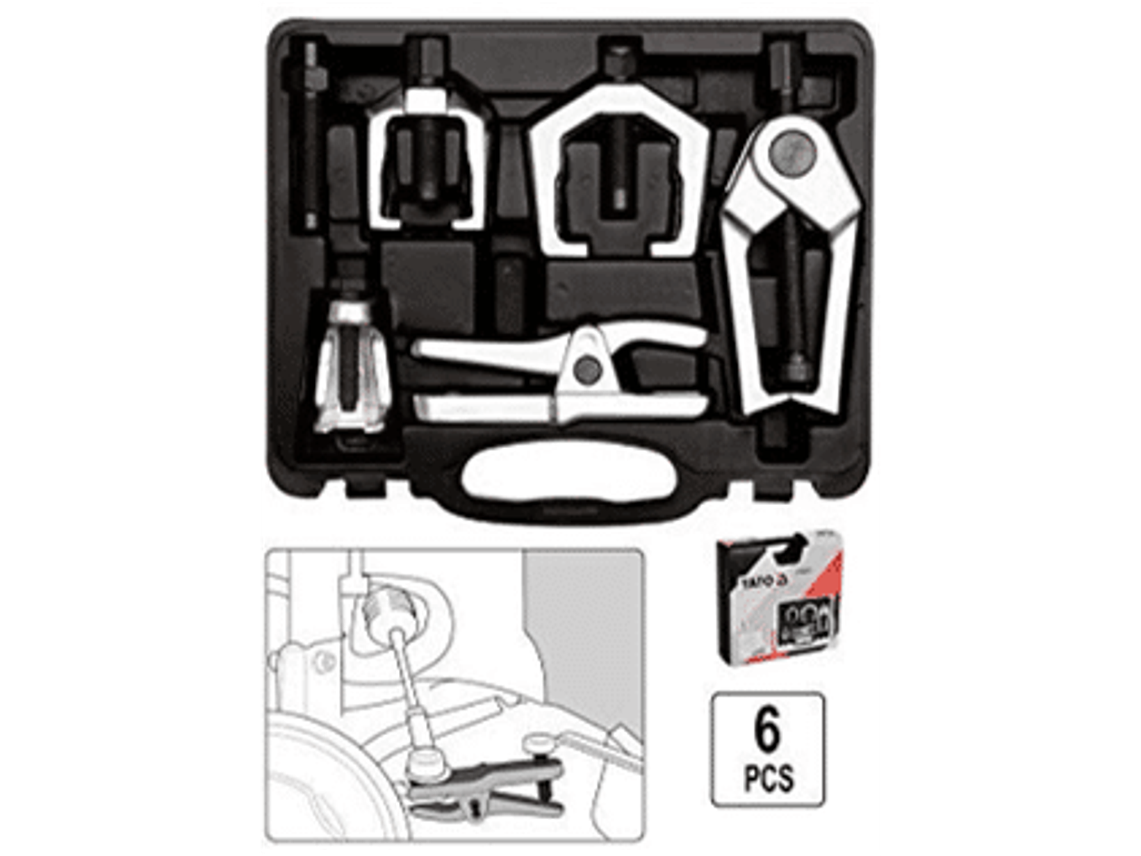 Set de extractores automotrices para sistema de suspensión