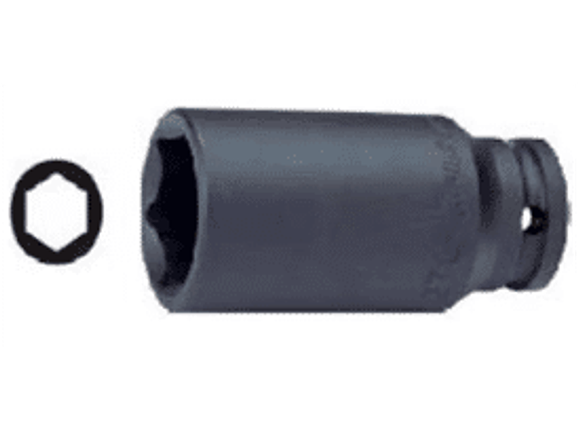 Dado impacto hex largo 3/4