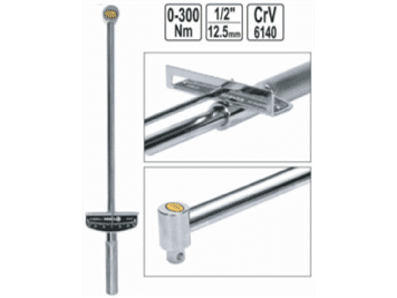 Llave dinamométrica tipo flecha, viga, puntero o péndulo de 1/2