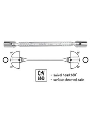 Llave de Dado Poligonal Articulada 18×19 mm