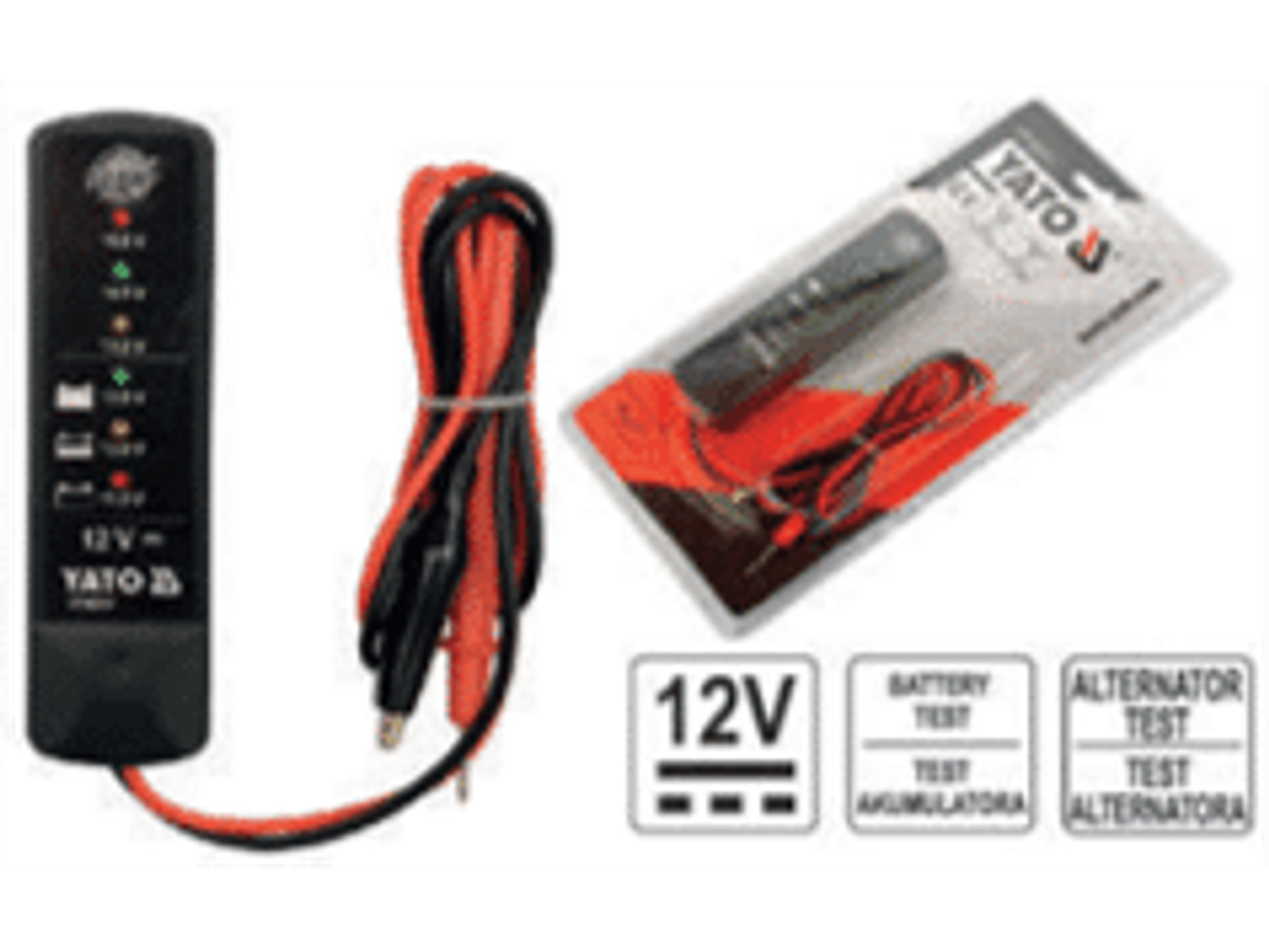 Probador de batería y alternador 12 V