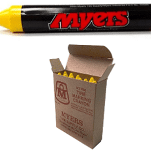 LAPIZ PINTA NEUMATICOS (TIPO TIZA) AMARILLO MYERS MADE IN USA 1 UNIDAD (12 X CAJA)
