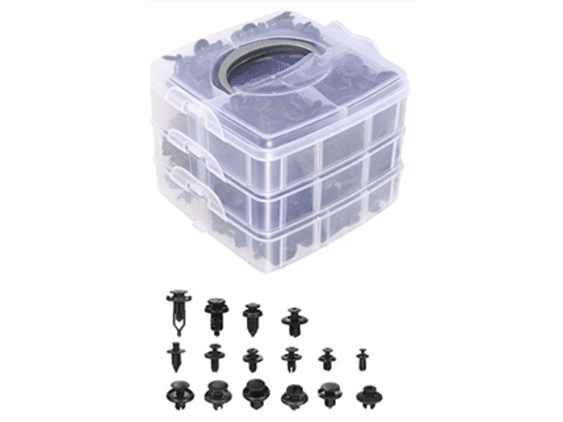 CAJA CON 620 BROCHES PLÁSTICOS