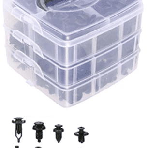 CAJA CON 620 BROCHES PLÁSTICOS