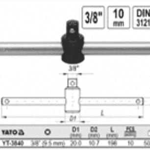 Barrote deslizable 3/8