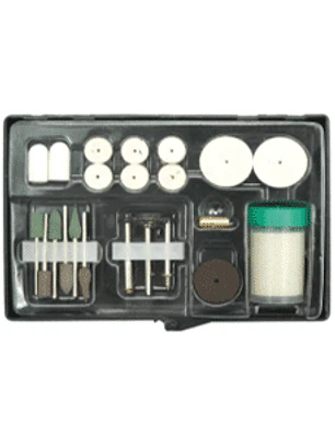 Juego de 17 accesorios para completar el equipamiento básico de una amoladora recta