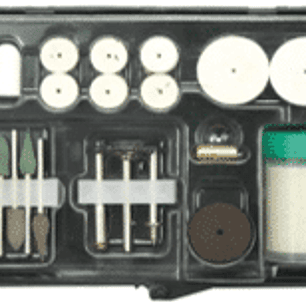 Juego de 17 accesorios para completar el equipamiento básico de una amoladora recta