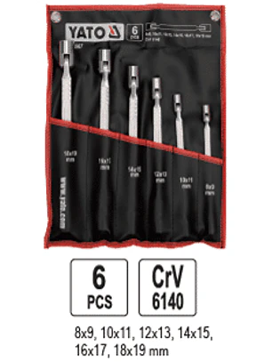 Juego de Llaves de Dado Poligonal Articuladas 8 a 19 mm, 6 Piezas