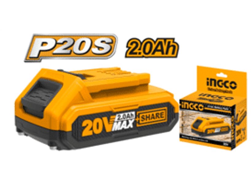 BATERIA INGCO 20V DE LITIO ADAPTABLE Voltios: 20V Bateria iones de litio 2