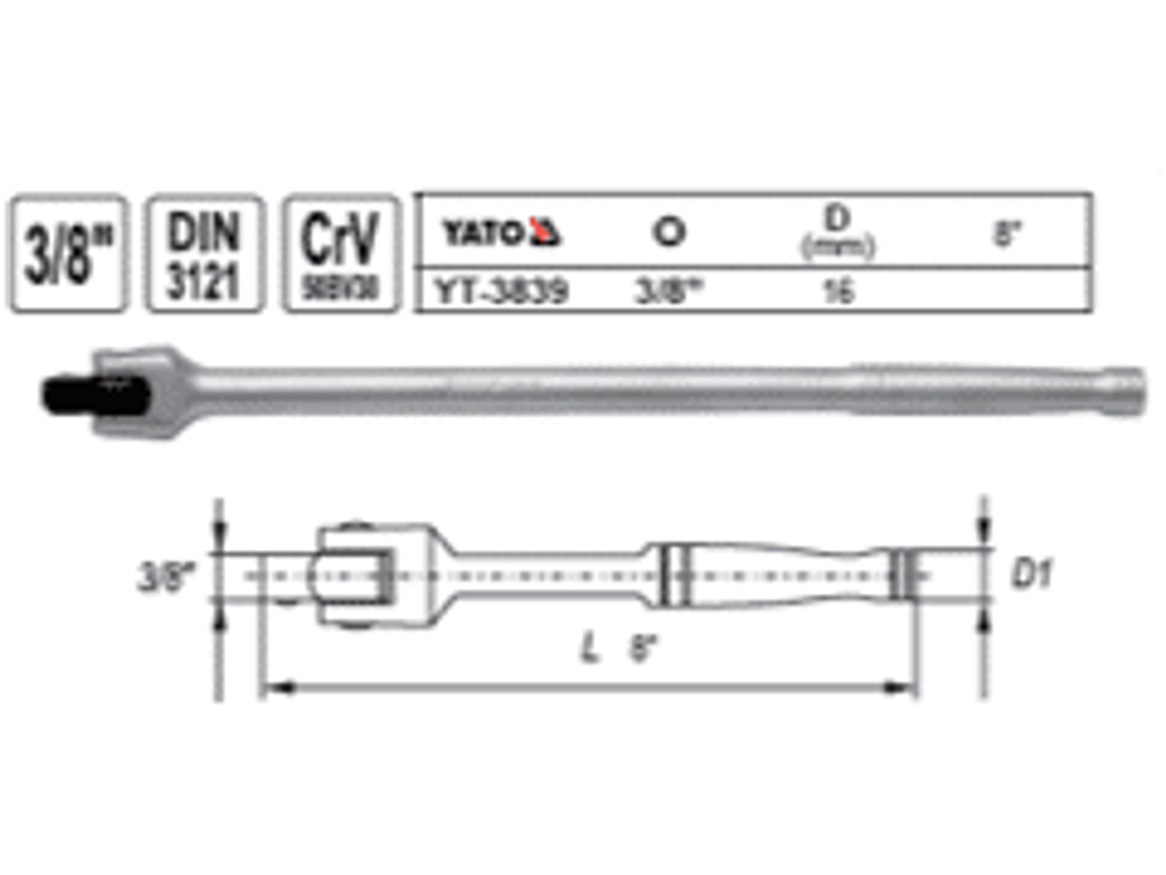 Barrote articulado 3/8