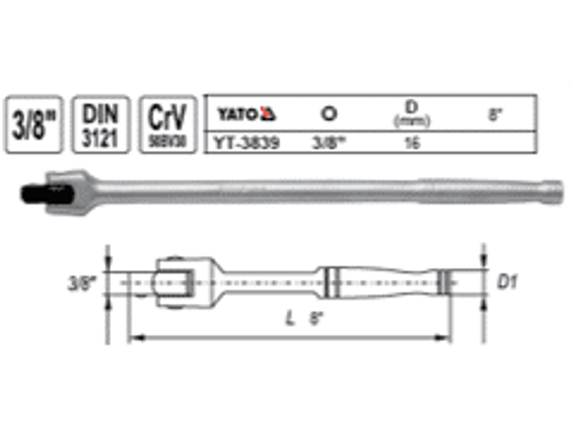 Barrote articulado 3/8