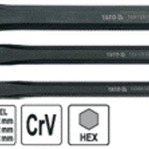 Juego de cinceles hexagonales, 3 piezas